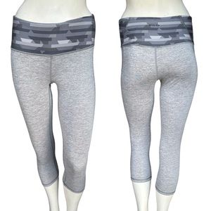 Patagonia Gray Heathered Workout Mid Rise Cropped Leggings Size Small